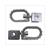 FOOT REST SET DERBI SENDA-R ALUMINIUM GRIS