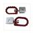 FOOT REST SET DERBI SENDA-R ALUMINIUM ROUGE