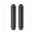 VOORVORKRUBBER VESPA CITTA ZWART 200mm (set) 